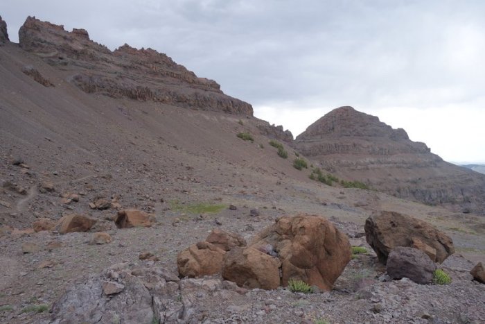 trail along base of butte